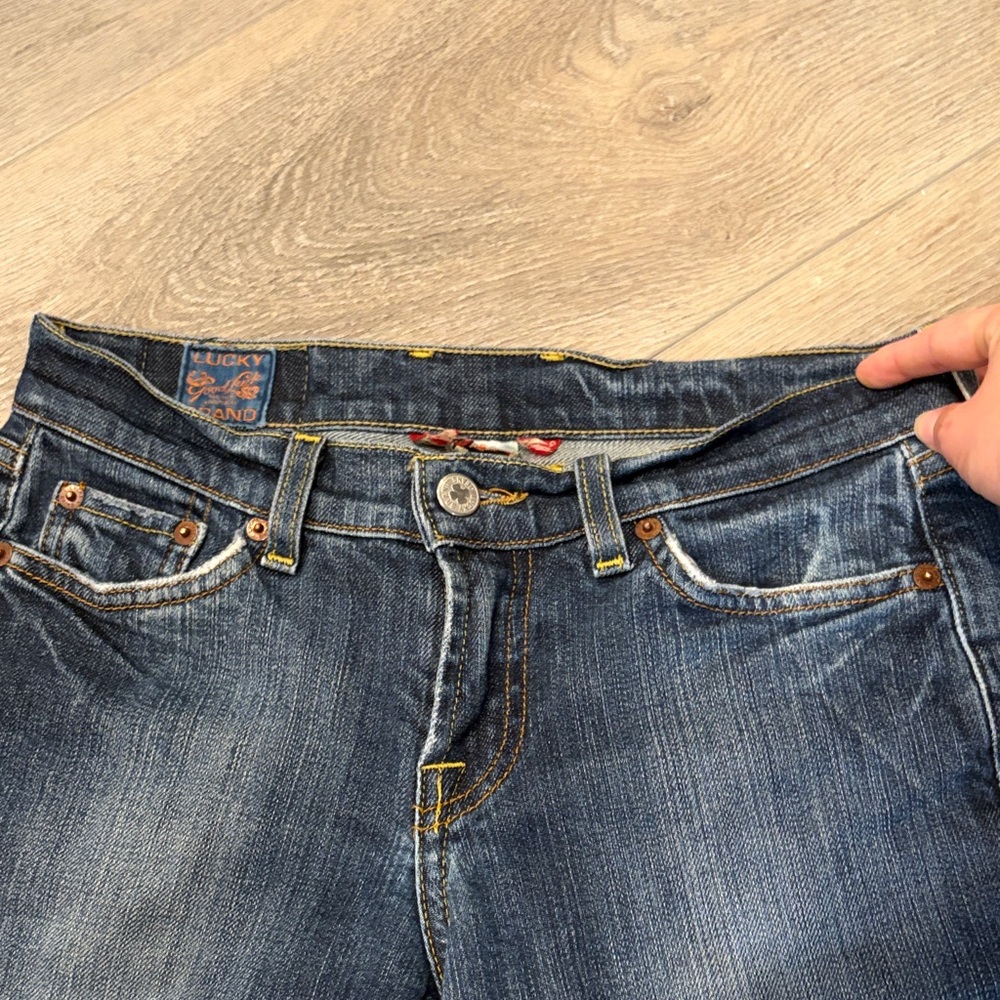 Lucky Brand Men's Dark Blue Washed Denim Relaxed Jeans